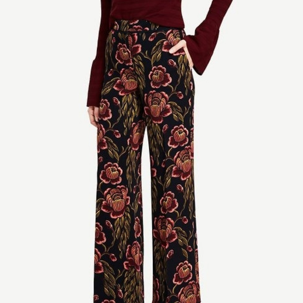 Ann Taylor crepe floral pants